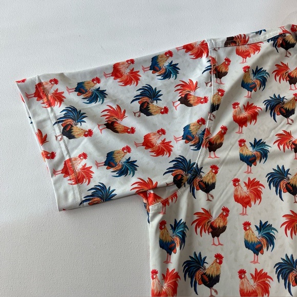Waggle Golf Polo Feelin Cocky Rooster Performance Shirt Men’s Size XL - Picture 3 of 15